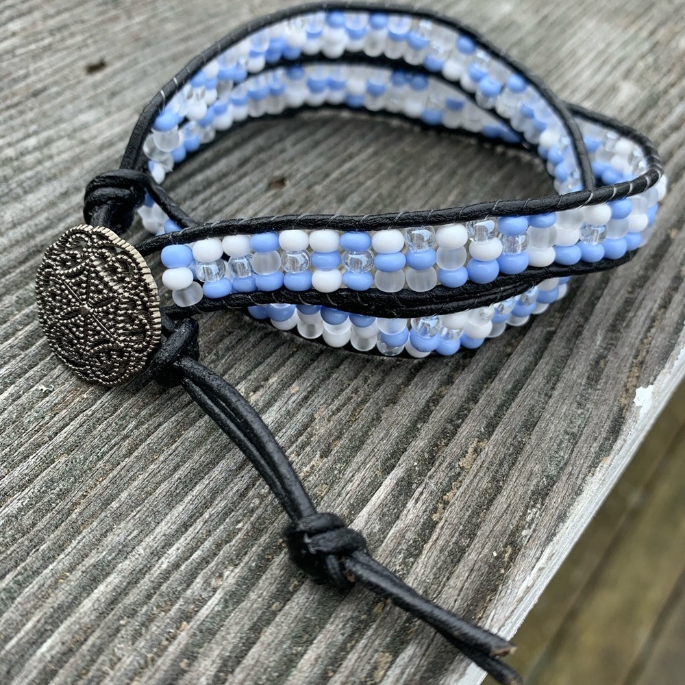 Double wrap beaded bracelet